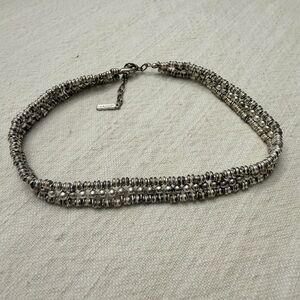 Napier Silver Tone Multi-Strand Beaded Necklace – Vintage Classic